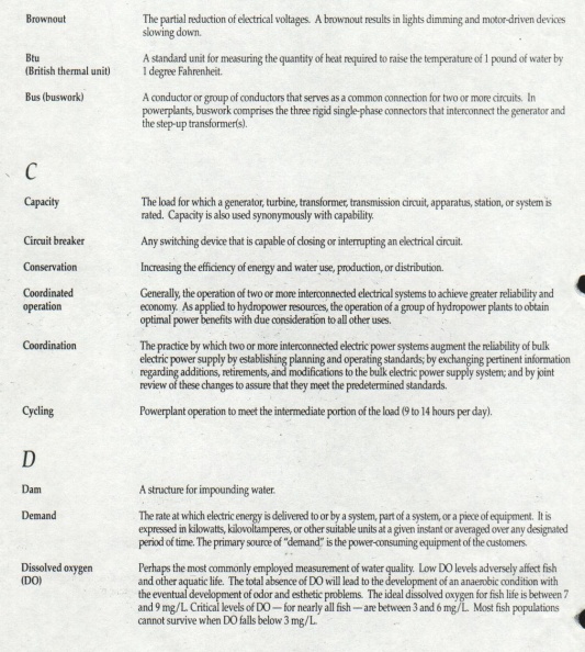 ELECTRICITY GLOSSARY.